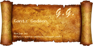 Gantz Gedeon névjegykártya
